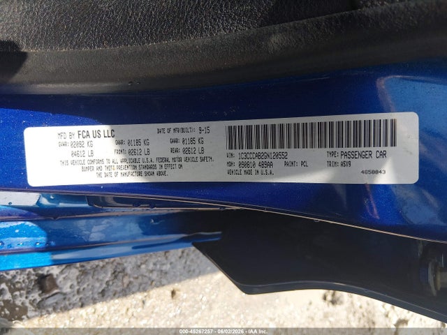 Aukcja sprzedaży 2016 Chrysler 200 Limited, vin: 1C3CCCAB2GN120552, numer aukcji: 45267257