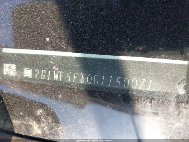 Продажа на аукционе авто 2012 Chevrolet Impala Ls, vin: 2G1WF5E30C1150071, номер лота: 45267407