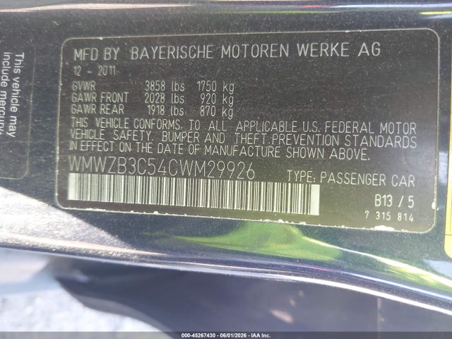 Aukcja sprzedaży 2012 Mini Cooper Countryman, vin: WMWZB3C54CWM29926, numer aukcji: 45267430
