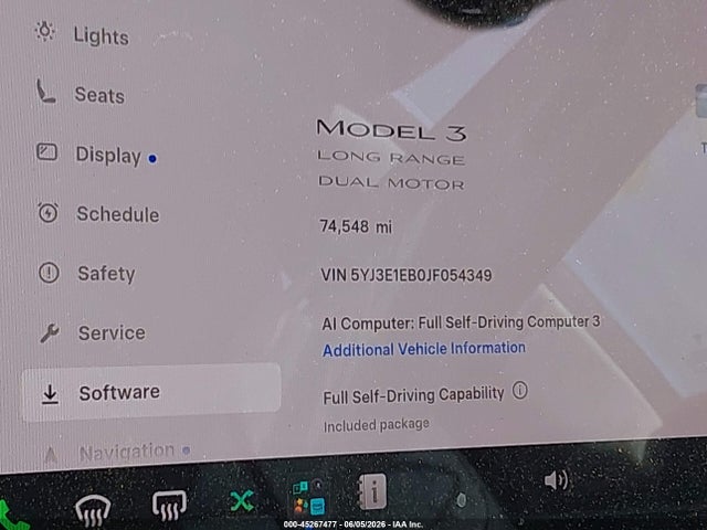 Продаж на аукціоні авто 2018 Tesla Model 3 Long Range/performance, vin: 5YJ3E1EB0JF054349, номер лоту: 45267477