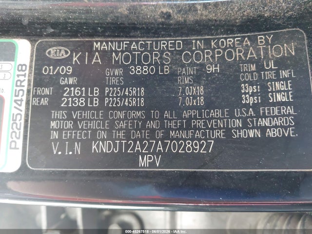 2010 Kia Soul Sport მანქანა იყიდება აუქციონზე, vin: KNDJT2A27A7028927, აუქციონის ნომერი: 45267518
