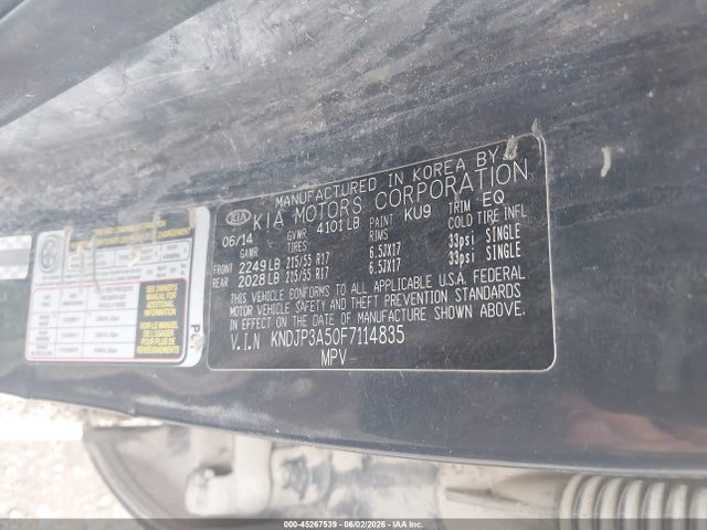 KNDJP3A50F7114835 KIA SOUL +