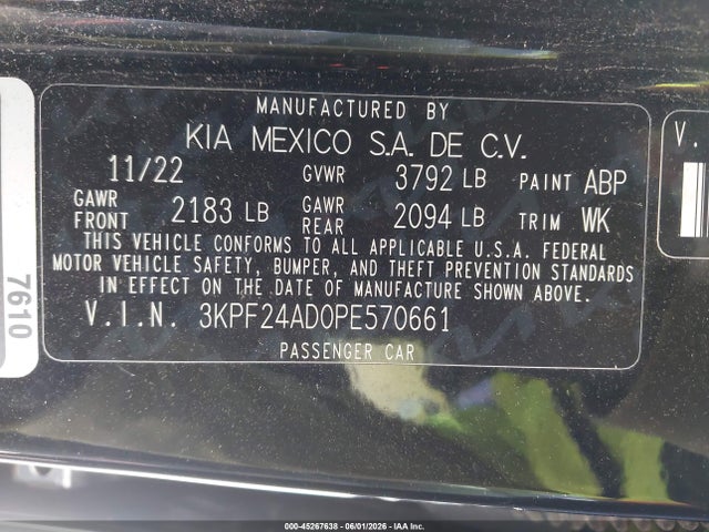 KIA Forte Lxs 2023 3KPF24AD0PE570661 Image 9
