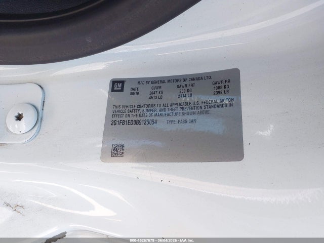 2011 Chevrolet Camaro 1lt მანქანა იყიდება აუქციონზე, vin: 2G1FB1ED0B9125054, აუქციონის ნომერი: 45267679