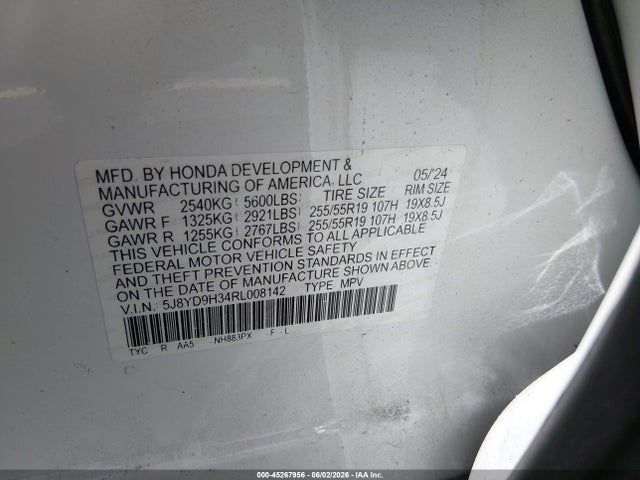 Продаж на аукціоні авто 2024 Acura Mdx Standard, vin: 5J8YD9H34RL008142, номер лоту: 45267956