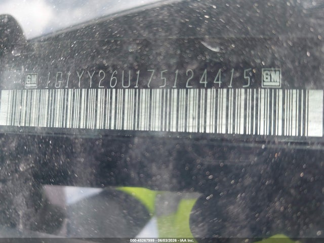 45267999 :رقم المزاد ، 1G1YY26U175124415 vin ، 2007 Chevrolet Corvette مزاد بيع