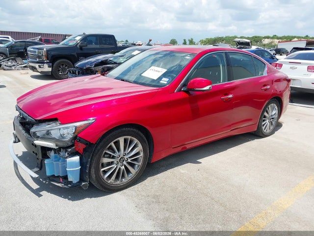 2021 Infiniti Q50 Luxe მანქანა იყიდება აუქციონზე, vin: JN1EV7BP4MM705718, აუქციონის ნომერი: 45268007