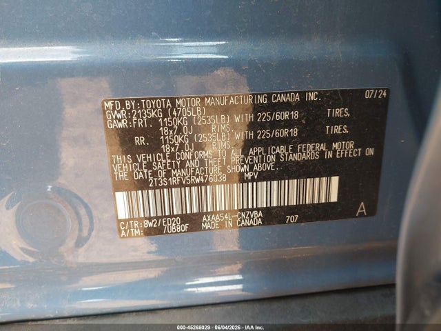 Toyota Rav4 Trd Off Road 2024 2T3S1RFV5RW476038 Image 9