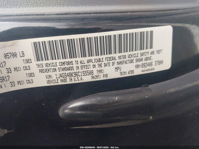 45268049 :رقم المزاد ، 1J4GS48K96C155508 vin ، 2006 Jeep Grand Cherokee Laredo مزاد بيع