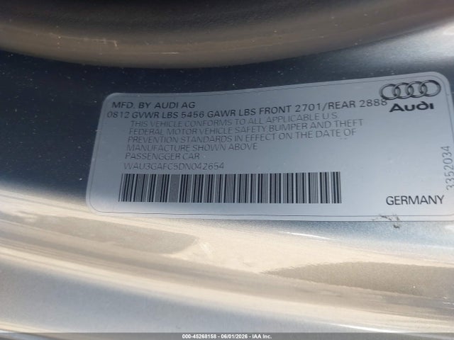 Aukcja sprzedaży 2013 Audi A7 3.0t Premium, vin: WAU3GAFC5DN042654, numer aukcji: 45268158