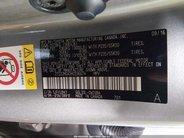 Lexus RX 350 2017 2T2ZZMCA3HC036674 Image 9