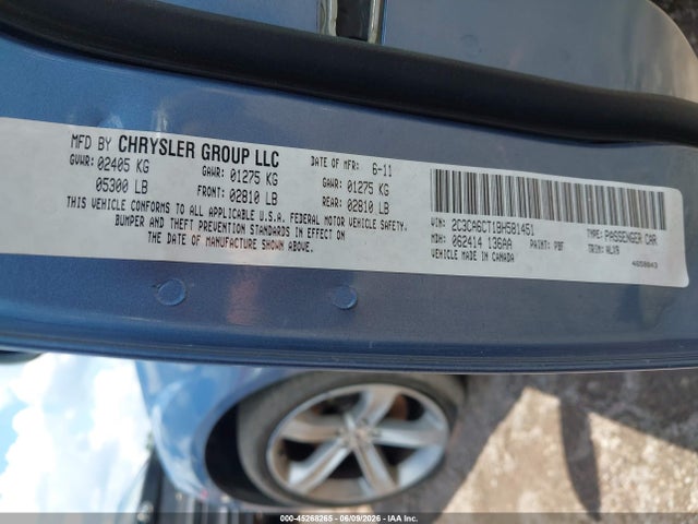 2011 Chrysler 300c მანქანა იყიდება აუქციონზე, vin: 2C3CA6CT1BH581451, აუქციონის ნომერი: 45268265