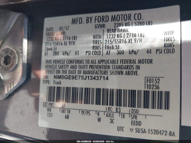 Ford Transit Connect Xl 2018 NM0GE9E75J1343714 Image 9
