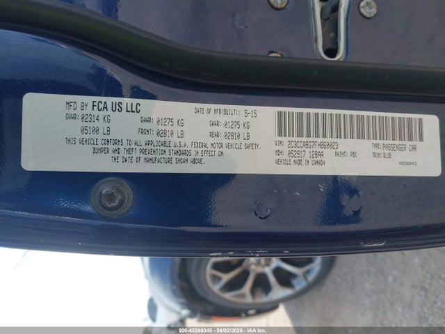 45268348 :رقم المزاد ، 2C3CCABG7FH860023 vin ، 2015 Chrysler 300 300s مزاد بيع