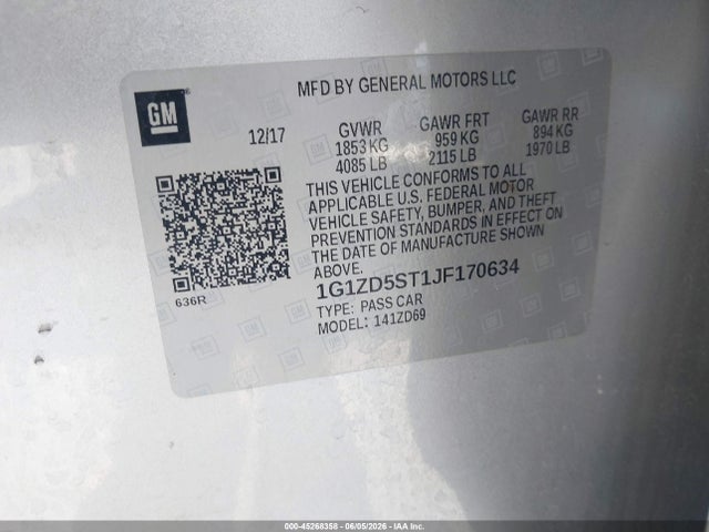 Chevrolet MALIBU LT 2018 1G1ZD5ST1JF170634 Image 9
