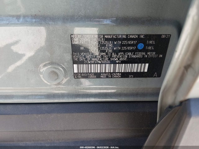 Toyota Rav4 Xle 2021 2T3W1RFV7MW169500 Image 9