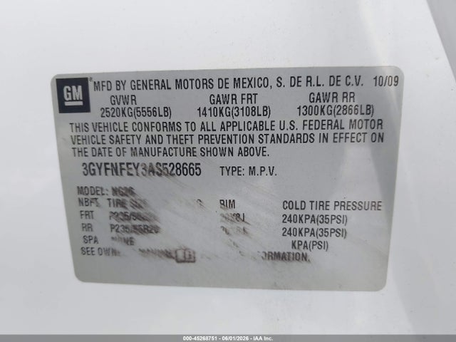 Продажа на аукционе авто 2010 Cadillac Srx Premium Collection, vin: 3GYFNFEY3AS528665, номер лота: 45268751