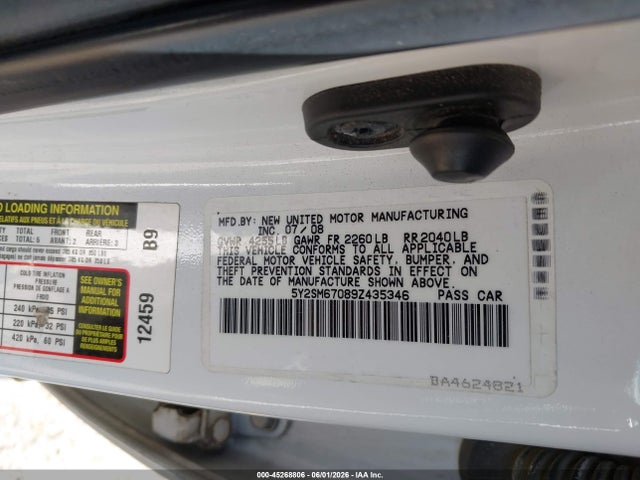 Продаж на аукціоні авто 2009 Pontiac Vibe, vin: 5Y2SM67089Z435346, номер лоту: 45268806
