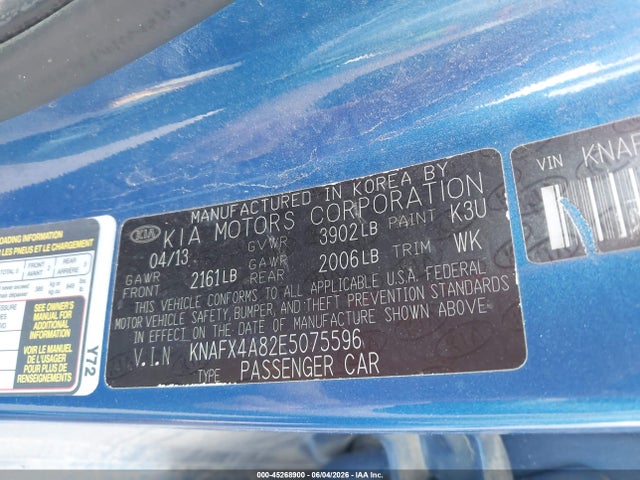 Продаж на аукціоні авто 2014 Kia Forte Ex, vin: KNAFX4A82E5075596, номер лоту: 45268900