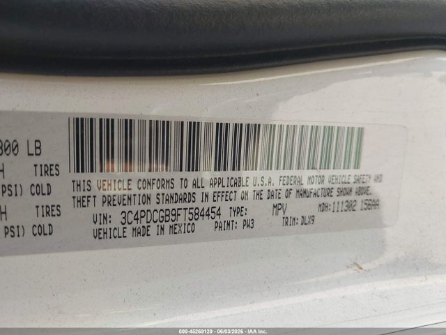 Dodge Journey Crossroad 2015 3C4PDCGB9FT584454 Image 9