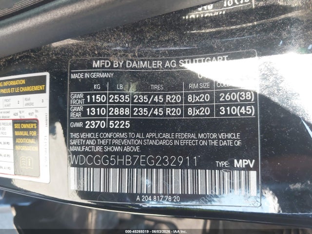 Aukcja sprzedaży 2014 Mercedes-benz Glk 350, vin: WDCGG5HB7EG232911, numer aukcji: 45269319
