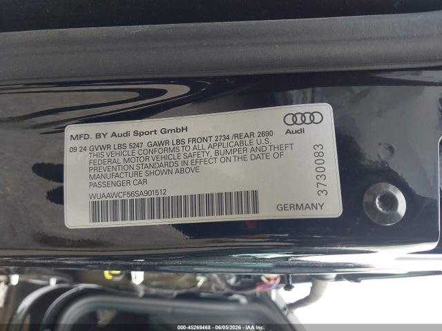 WUAAWCF56SA901512 Audi Rs 5 Sportback Tfsi Quattro Tiptronic