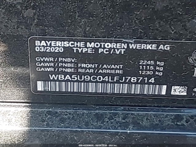 Продажа на аукционе авто 2020 Bmw M340i M340i Xdrive, vin: WBA5U9C04LFJ78714, номер лота: 45269600