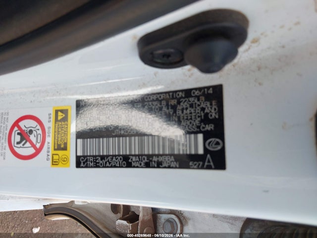 Продаж на аукціоні авто 2014 Lexus Ct 200h, vin: JTHKD5BHXE2204389, номер лоту: 45269648