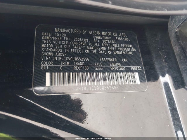 JN1BJ1CV0LW552556 Nissan Rogue Sport Sv Fwd Xtronic Cvt