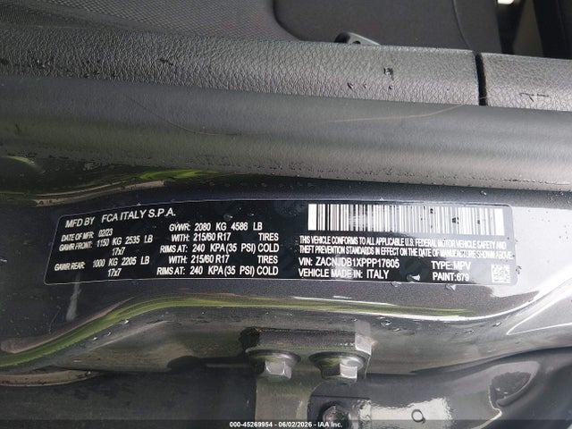 Aukcja sprzedaży 2023 Jeep Renegade Latitude 4x4, vin: ZACNJDB1XPPP17605, numer aukcji: 45269954