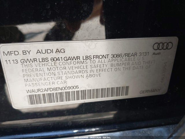 Продаж на аукціоні авто 2014 Audi A8 L 4.0t, vin: WAUR2AFD8EN009005, номер лоту: 45269999