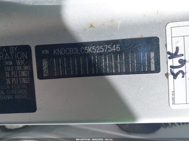 45270128 :رقم المزاد ، KNDCB3LC5K5257546 vin ، 2019 Kia Niro Lx مزاد بيع