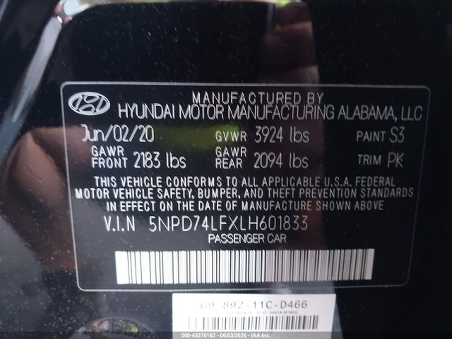 Hyundai ELANTRA SE 2020 5NPD74LFXLH601833 Image 9