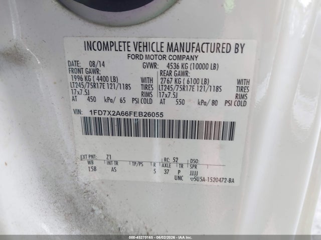 Ford F-250 Xl 2015 1FD7X2A66FEB26055 Image 9