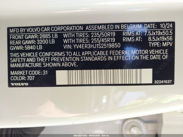 Volvo Ex40 Core 2025 YV4ER3HJ1S2519850 Image 9