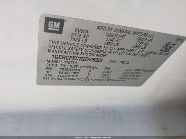 Chevrolet Silverado 1500 Custom 2016 1GCRCPEC7GZ395228 Image 9