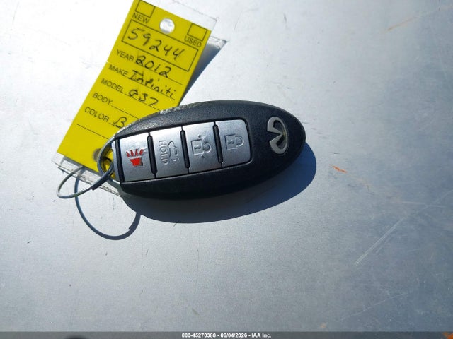 2012 Infiniti G37x მანქანა იყიდება აუქციონზე, vin: JN1CV6AR8CM976543, აუქციონის ნომერი: 45270388
