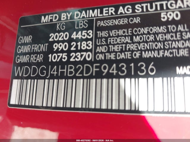 Продажа на аукционе авто 2013 Mercedes-benz C 250, vin: WDDGJ4HB2DF943136, номер лота: 45270392