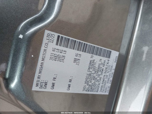 Продажа на аукционе авто 2026 Nissan Altima Sv Awd, vin: 1N4BL4DW0TN306764, номер лота: 45270428