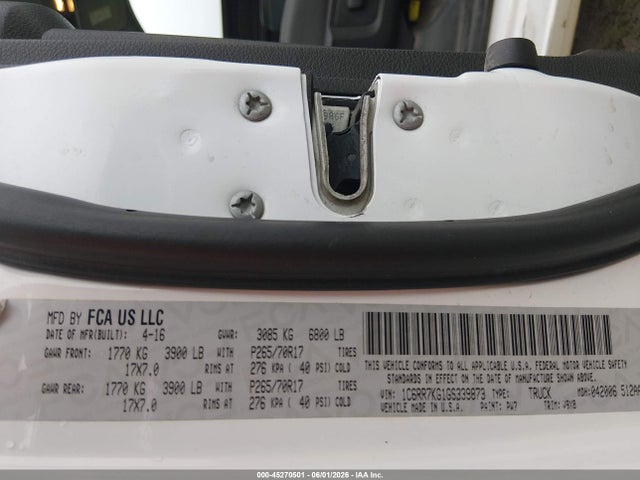 RAM 1500 Tradesman 2016 1C6RR7KG1GS339873 Image 9