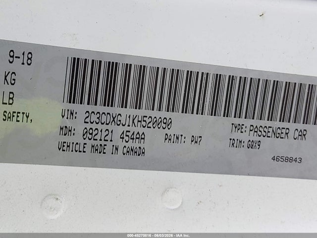 Dodge Charger Scat Pack Rwd 2019 2C3CDXGJ1KH520090 Image 9