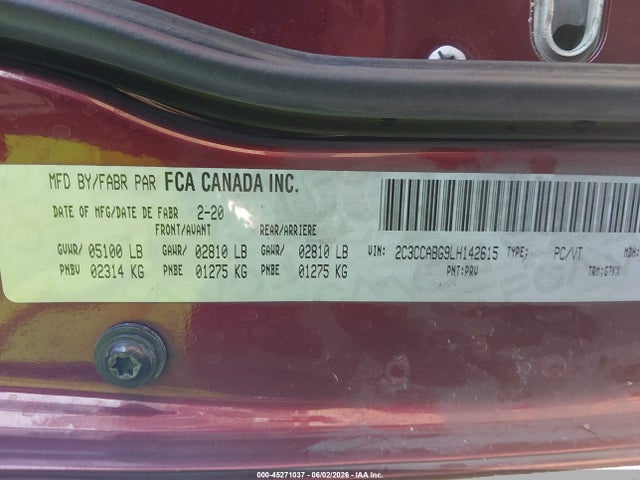 Aukcja sprzedaży 2020 Chrysler 300 S, vin: 2C3CCABG9LH142615, numer aukcji: 45271037