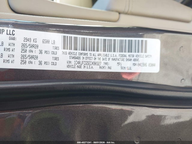 Jeep Grand Cherokee Overland 2014 1C4RJFCG5EC490327 Image 9
