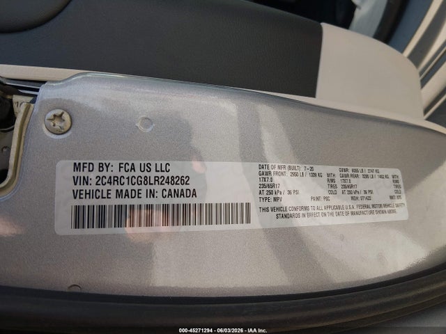 Chrysler Voyager Lx 2020 2C4RC1CG8LR248262 Image 9