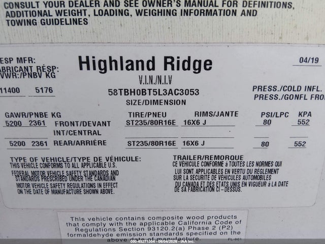 Open Range Other 2020 58TBH0BT5L3AC3053 Image 7