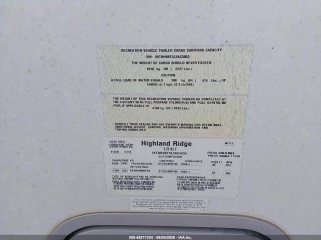 Open Range Other 2020 58TBH0BT5L3AC3053 Image 9