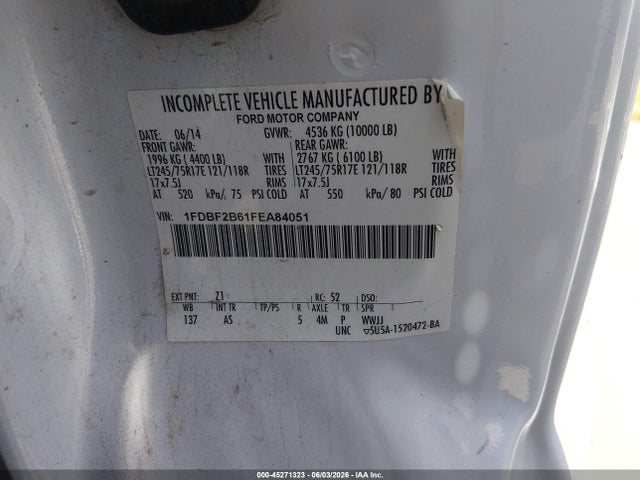 Ford F-250 Xl 2015 1FDBF2B61FEA84051 Image 9