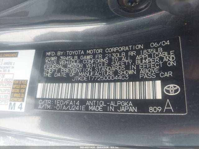 Продаж на аукціоні авто 2005 Scion Tc, vin: JTKDE177250004403, номер лоту: 45271438