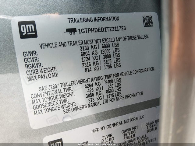 45271456 :رقم المزاد ، 1GTPHDED1TZ311723 vin ، 2026 Gmc Sierra 1500 , Short Bed, Slt, Rwd مزاد بيع