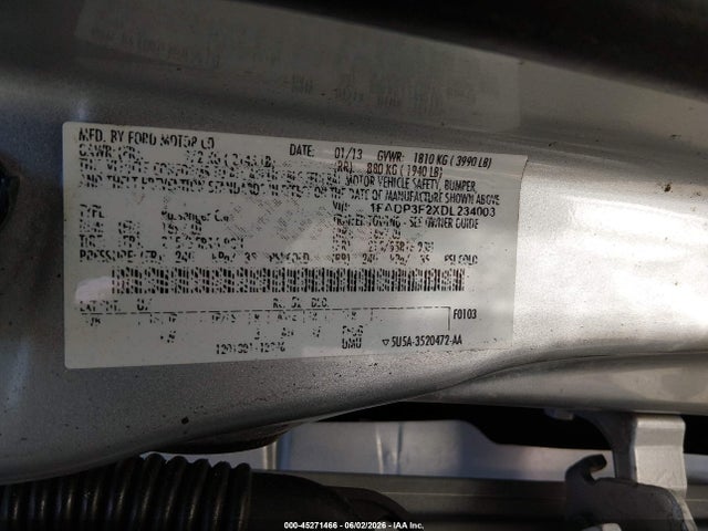 Aukcja sprzedaży 2013 Ford Focus Se, vin: 1FADP3F2XDL234003, numer aukcji: 45271466